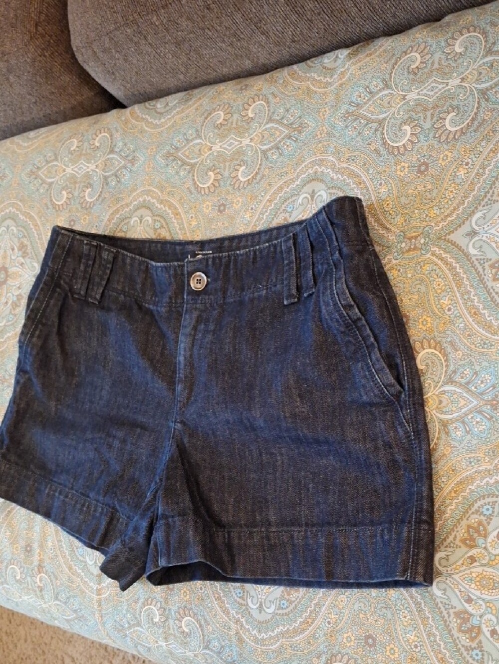 LOFT Dark Blue Denim Casual Women's Shorts. Size 2 - Picture 2 of 5